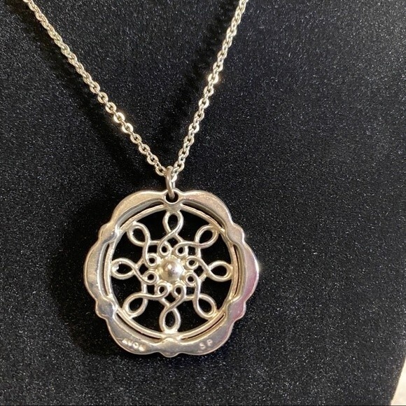 Vintage Avon Marcasite Necklace - Stamped SP - 15” w/ 3 1/2” extender - Picture 8 of 9